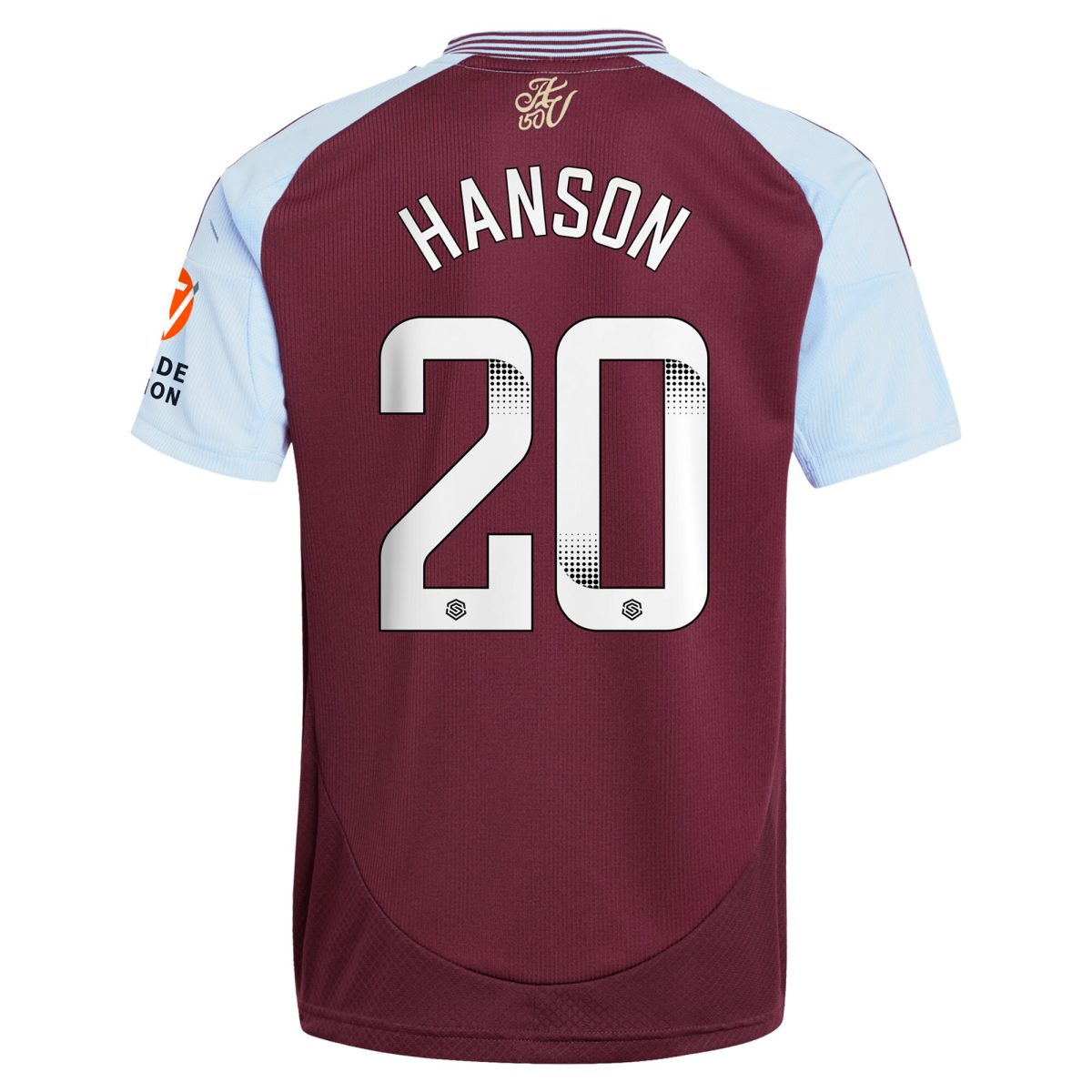 aston villa wsl adidas home shirt 2024-25 with hanson 20 printing Collection | Authentic Aston Villa Shirts
