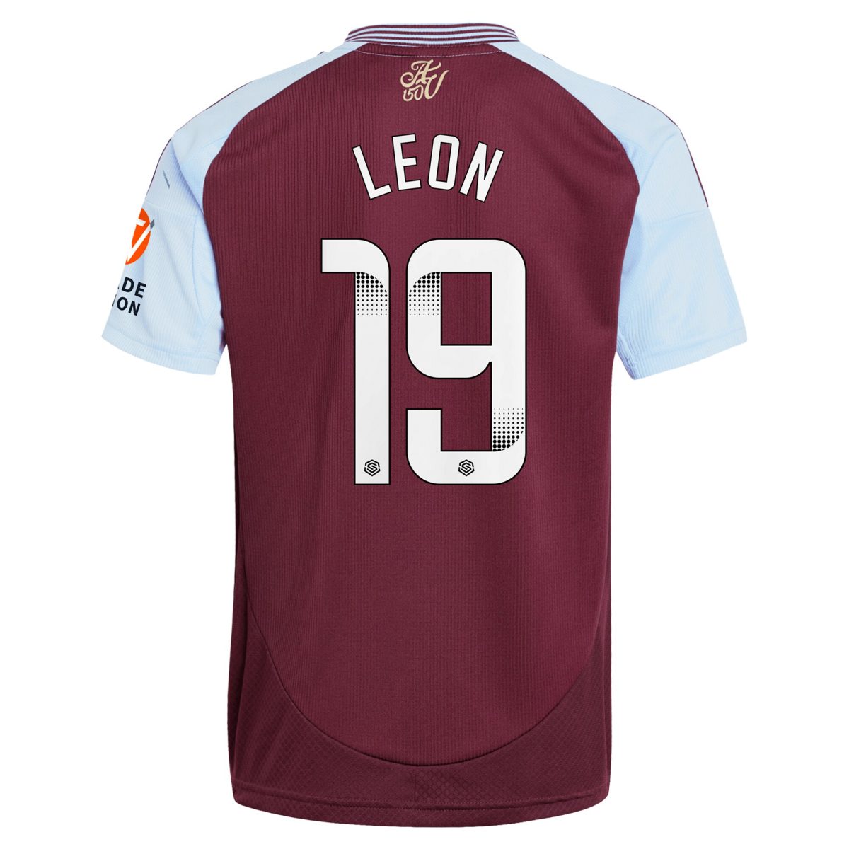 aston villa wsl adidas home shirt 2024-25 with leon 19 printing Collection | Authentic Aston Villa Shirts