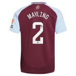 aston villa wsl adidas home shirt 2024-25 with mayling 2 printing Collection | Authentic Aston Villa Shirts