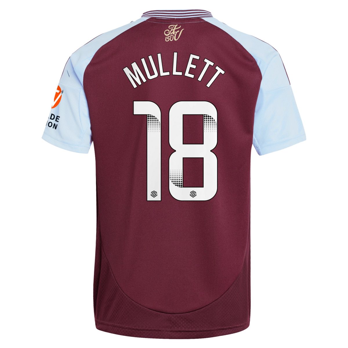 aston villa wsl adidas home shirt 2024-25 with mullett 18 printing Collection | Authentic Aston Villa Shirts