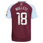aston villa wsl adidas home shirt 2024-25 with mullett 18 printing Collection | Authentic Aston Villa Shirts