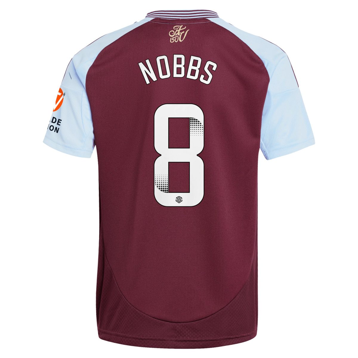 aston villa wsl adidas home shirt 2024-25 with nobbs 8 printing Collection | Authentic Aston Villa Shirts