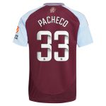 aston villa wsl adidas home shirt 2024-25 with pacheco 33 printing Collection | Authentic Aston Villa Shirts