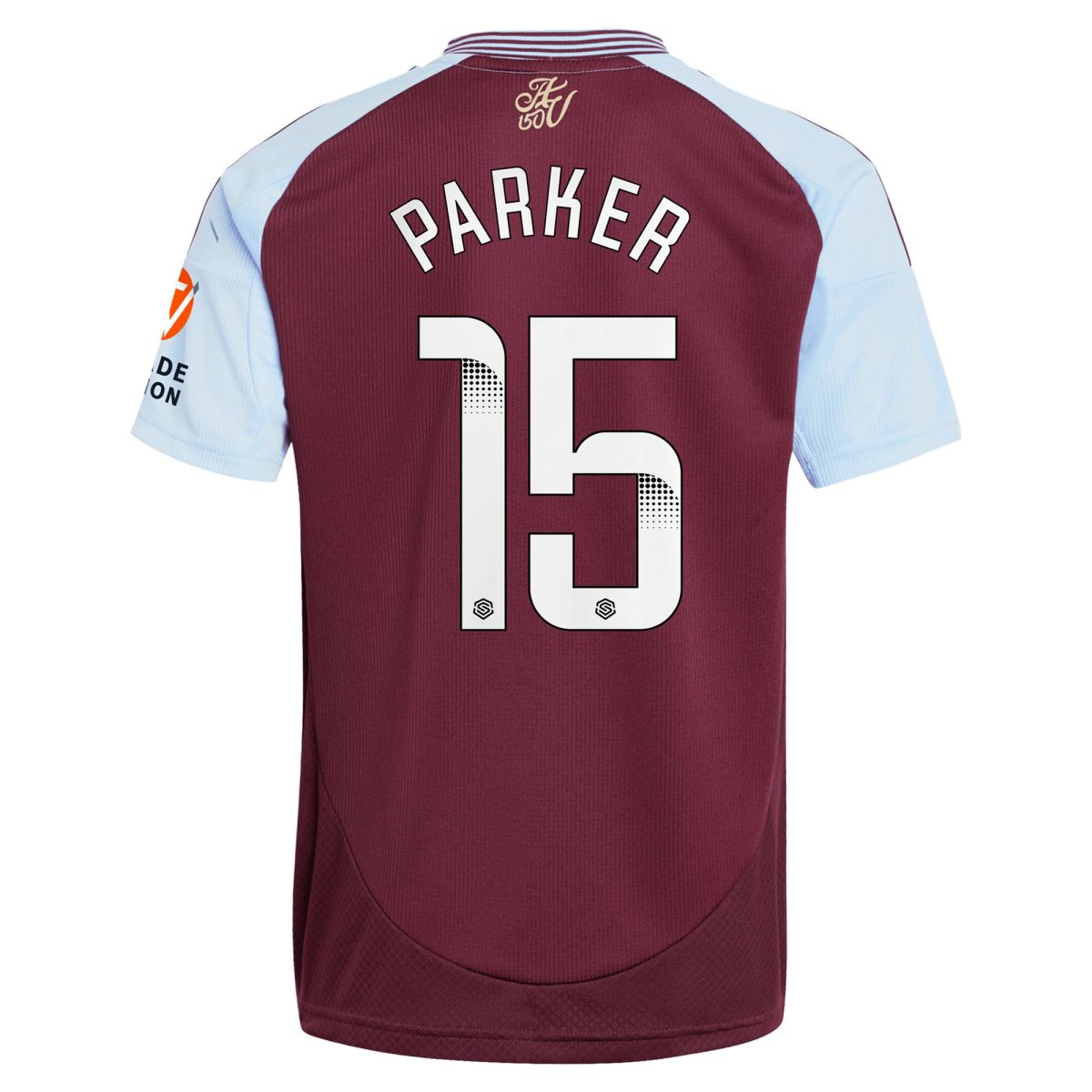 aston villa wsl adidas home shirt 2024-25 with parker 15 printing Collection | Authentic Aston Villa Shirts