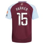 aston villa wsl adidas home shirt 2024-25 with parker 15 printing Collection | Authentic Aston Villa Shirts