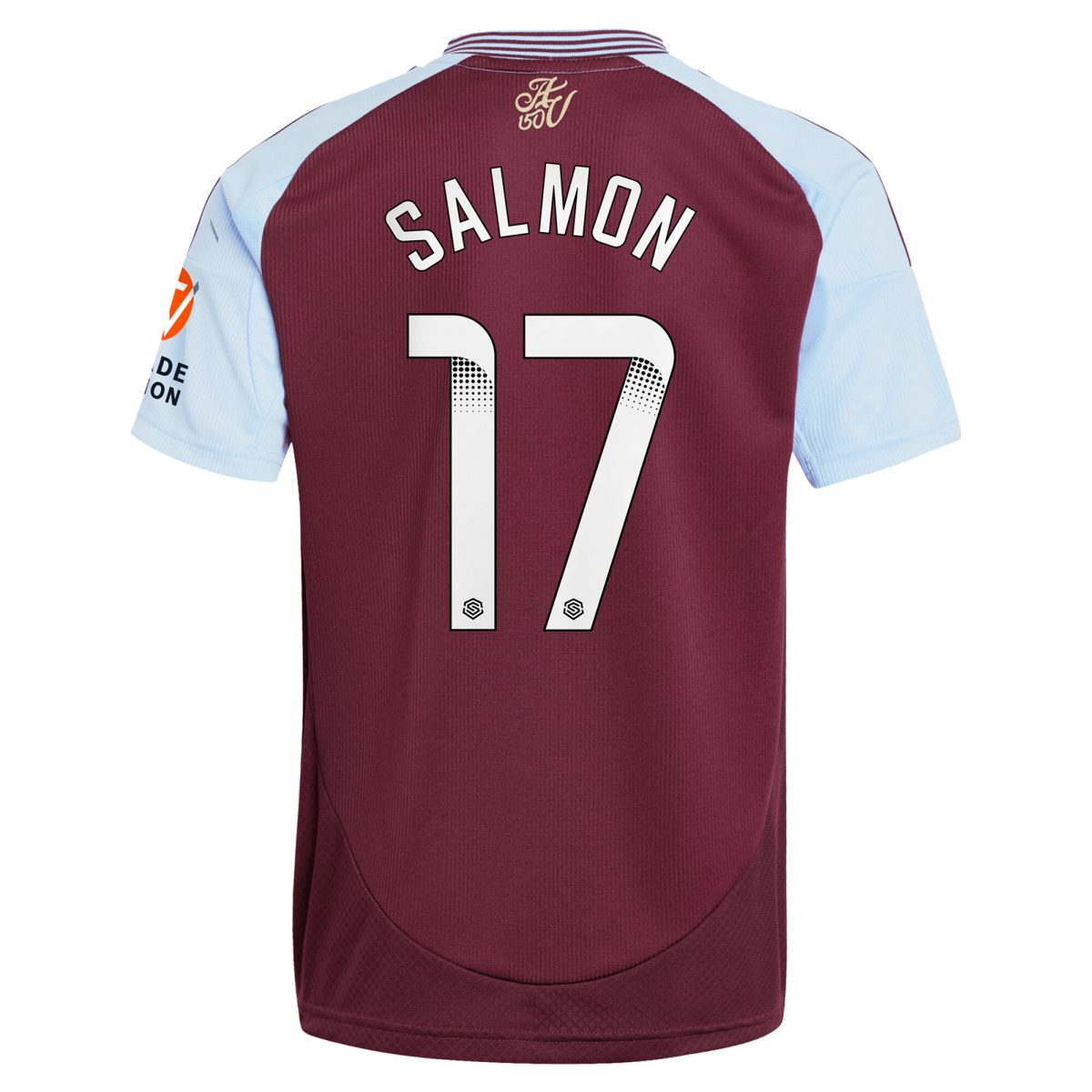 aston villa wsl adidas home shirt 2024-25 with salmon 17 printing Collection | Authentic Aston Villa Shirts
