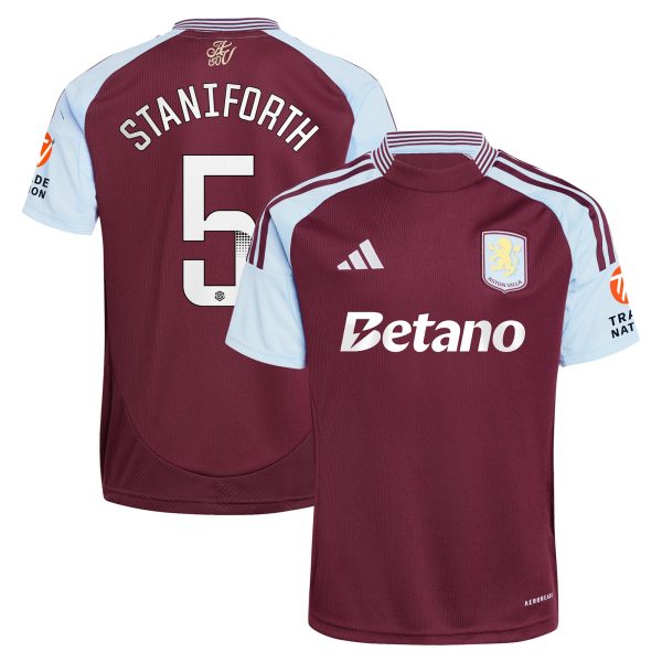 aston villa wsl adidas home shirt 2024-25 with staniforth 5 printing Collection | Authentic Aston Villa Shirts