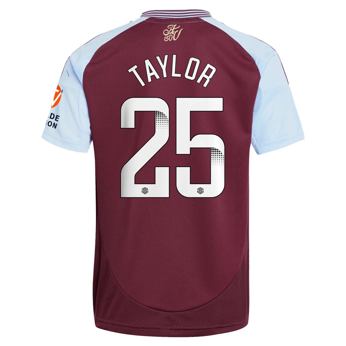 aston villa wsl adidas home shirt 2024-25 with taylor 25 printing Collection | Authentic Aston Villa Shirts