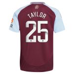 aston villa wsl adidas home shirt 2024-25 with taylor 25 printing Collection | Authentic Aston Villa Shirts