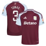 aston villa wsl adidas home shirt 2024-25 with tomás 3 printing Collection | Authentic Aston Villa Shirts