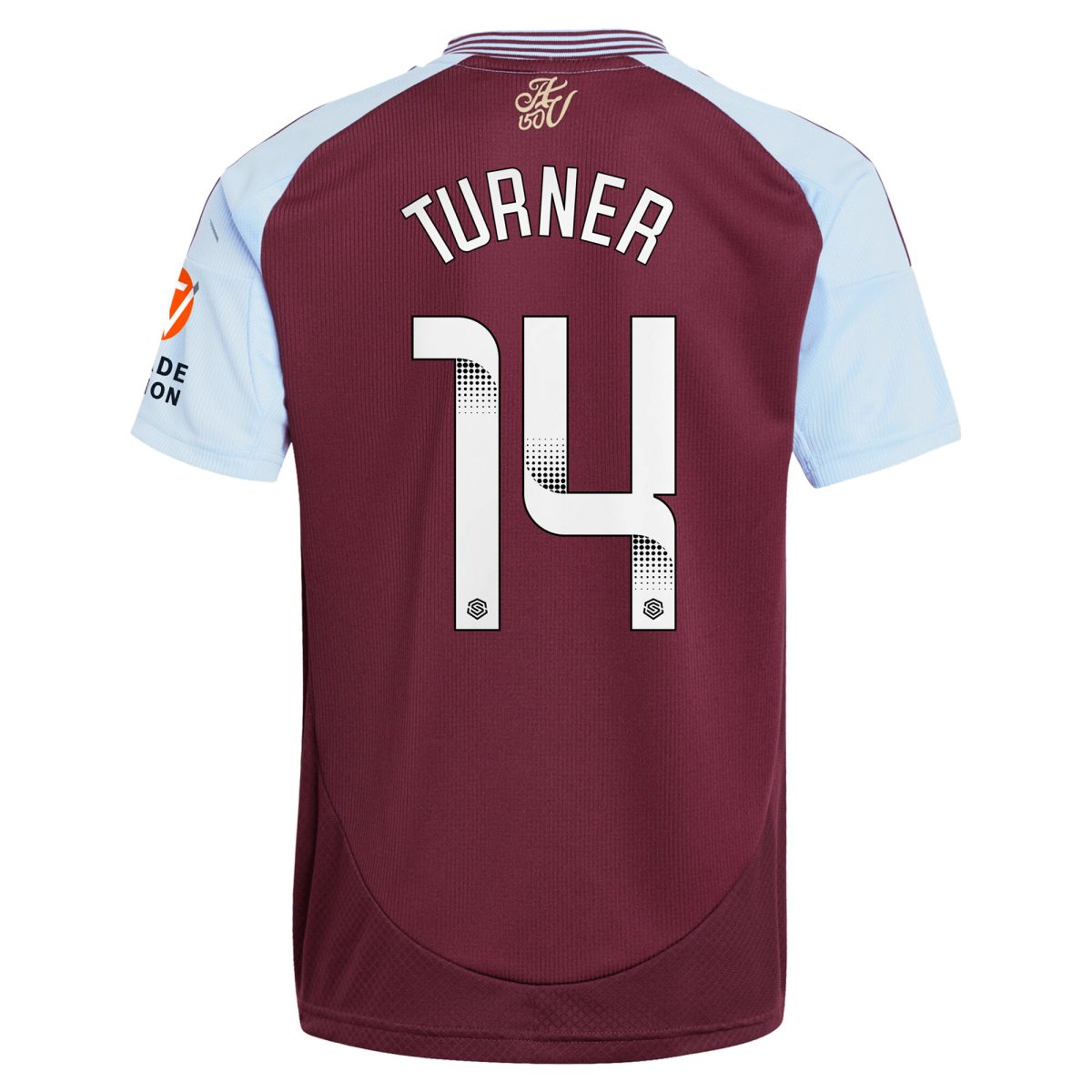 aston villa wsl adidas home shirt 2024-25 with turner 14 printing Collection | Authentic Aston Villa Shirts