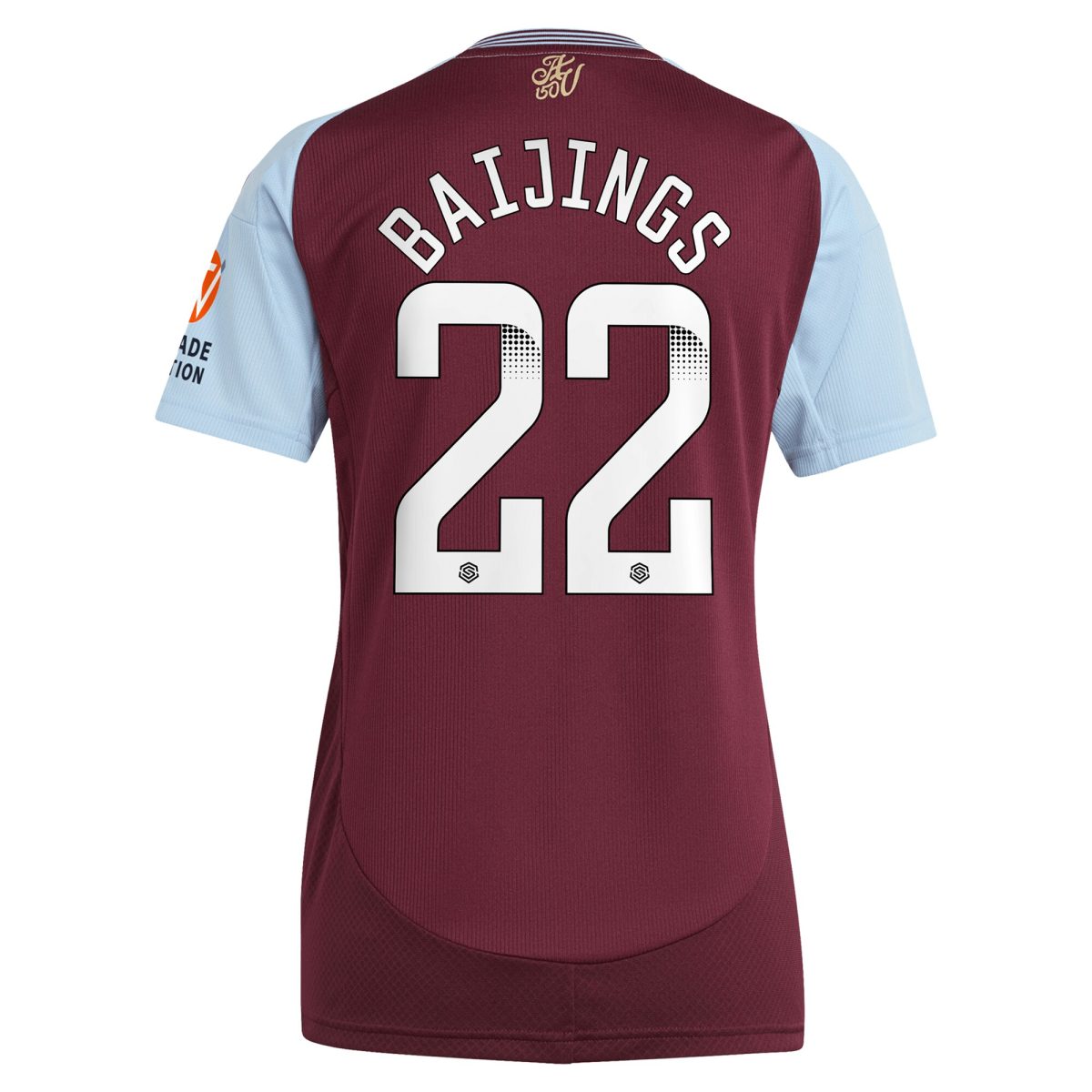 aston villa wsl adidas home shirt 2024-25 – womens with baijings 22 printing Collection | Authentic Aston Villa Shirts