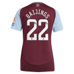 aston villa wsl adidas home shirt 2024-25 – womens with baijings 22 printing Collection | Authentic Aston Villa Shirts