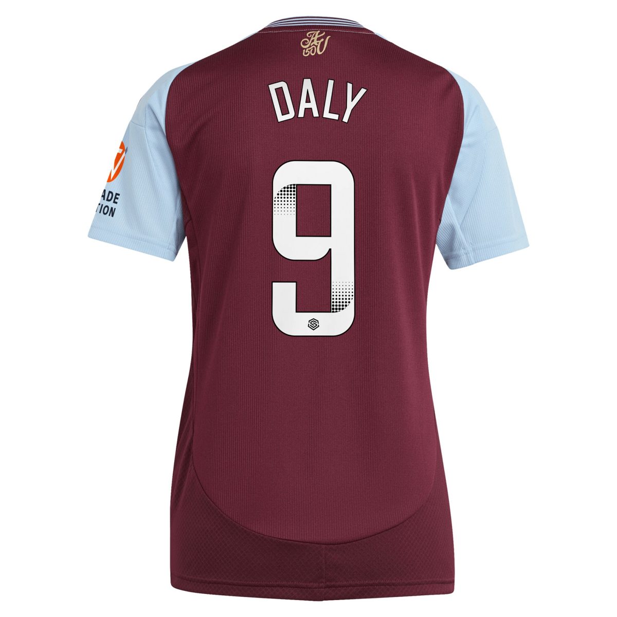 aston villa wsl adidas home shirt 2024-25 – womens with daly 9 printing Collection | Authentic Aston Villa Shirts