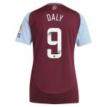 aston villa wsl adidas home shirt 2024-25 – womens with daly 9 printing Collection | Authentic Aston Villa Shirts