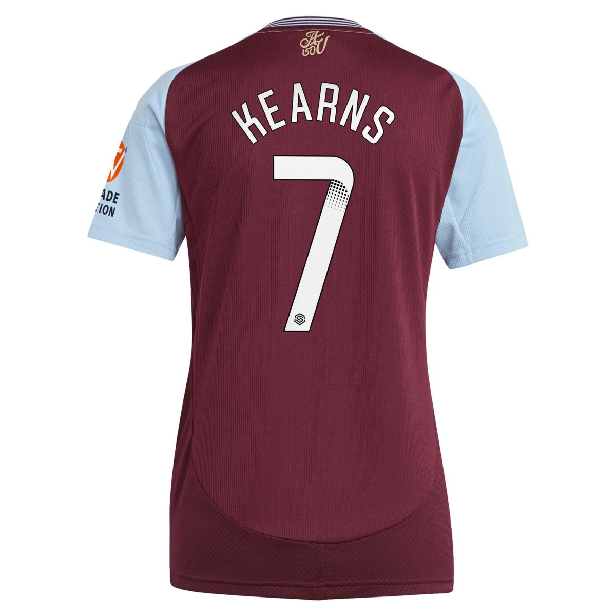 aston villa wsl adidas home shirt 2024-25 – womens with kearns 7 printing Collection | Authentic Aston Villa Shirts