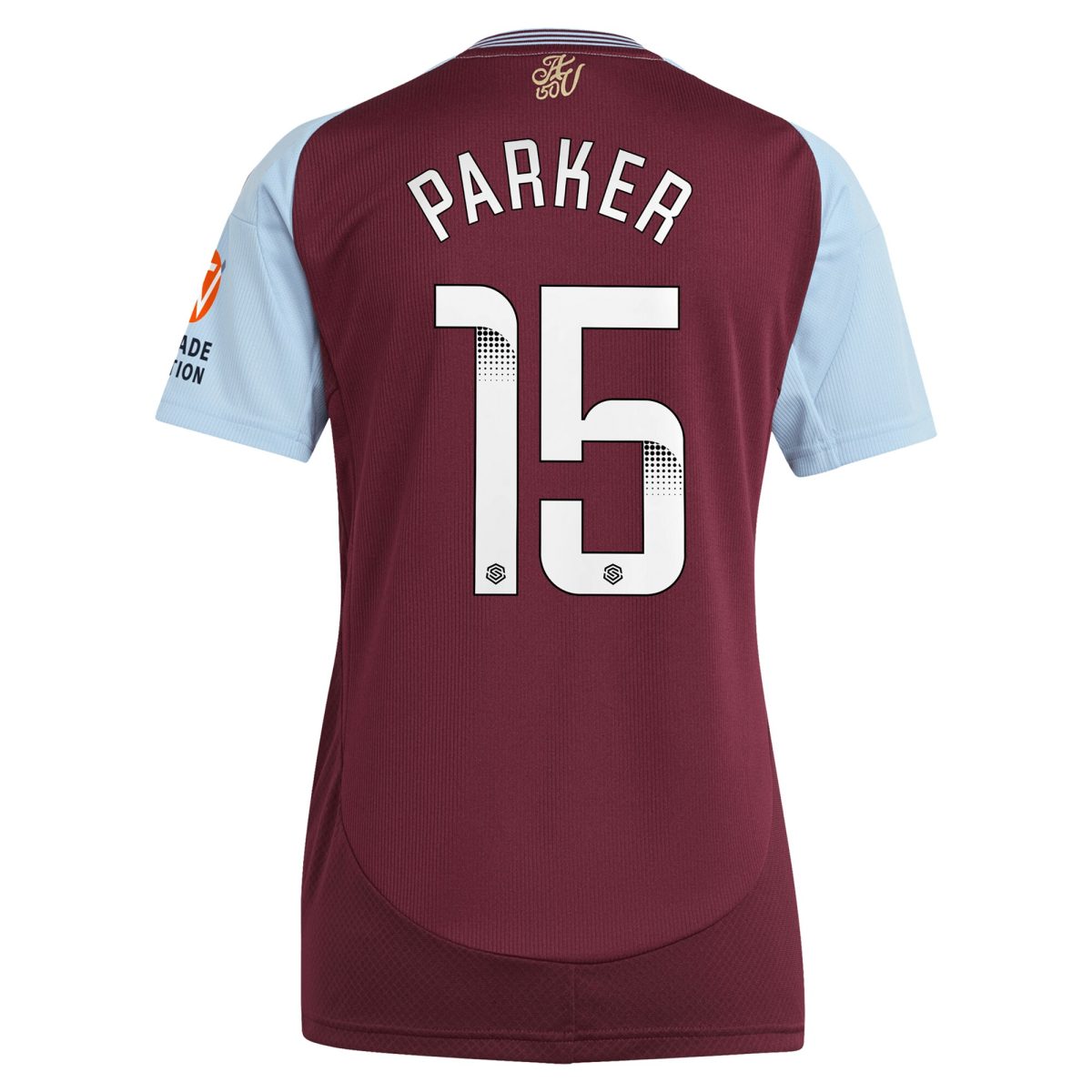 aston villa wsl adidas home shirt 2024-25 – womens with parker 15 printing Collection | Authentic Aston Villa Shirts