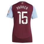 aston villa wsl adidas home shirt 2024-25 – womens with parker 15 printing Collection | Authentic Aston Villa Shirts