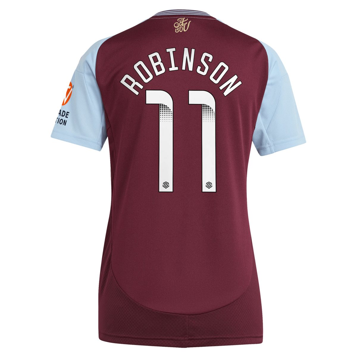 aston villa wsl adidas home shirt 2024-25 – womens with robinson 11 printing Collection | Authentic Aston Villa Shirts