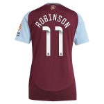 aston villa wsl adidas home shirt 2024-25 – womens with robinson 11 printing Collection | Authentic Aston Villa Shirts