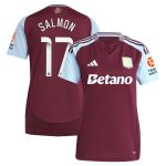 aston villa wsl adidas home shirt 2024-25 – womens with salmon 17 printing Collection | Authentic Aston Villa Shirts