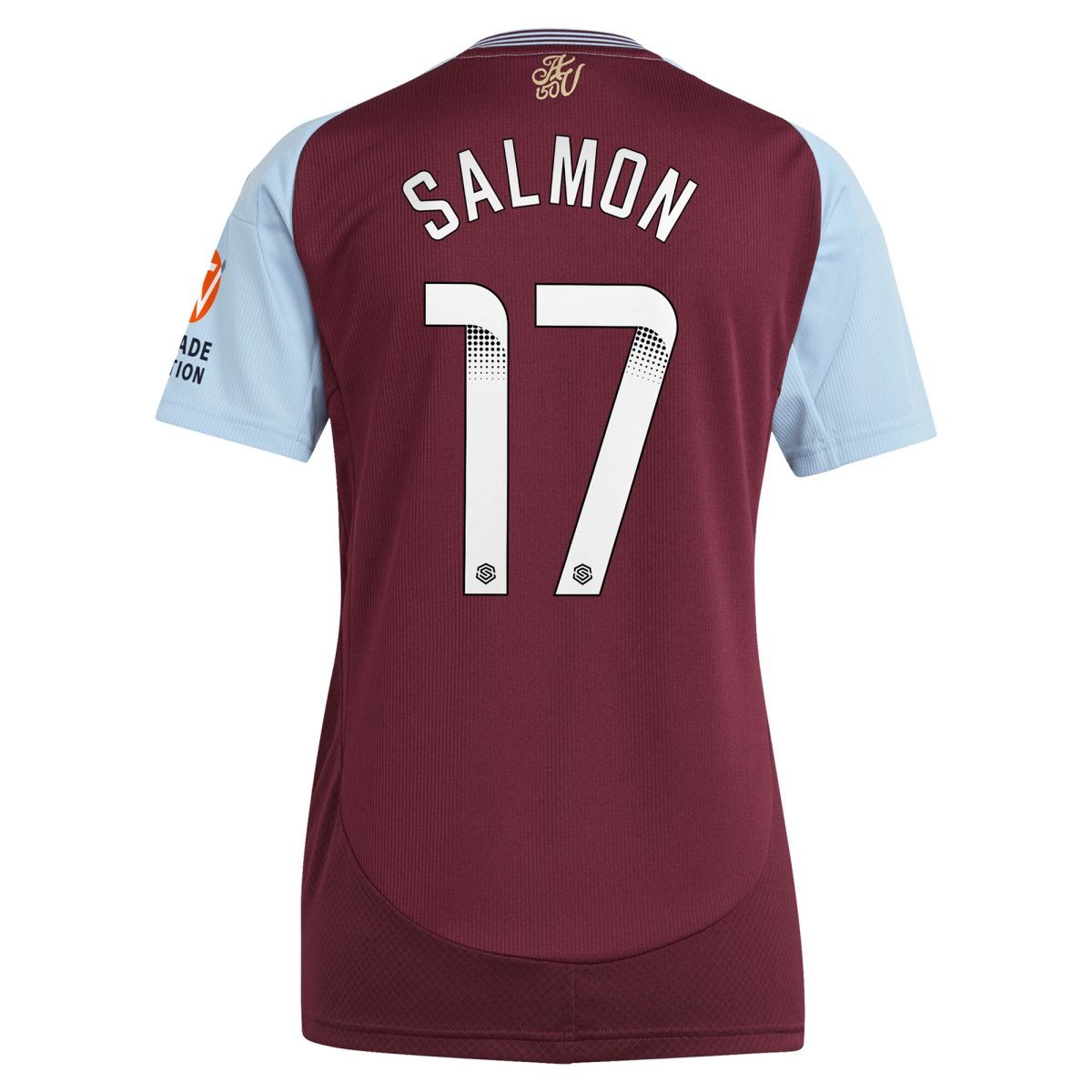 aston villa wsl adidas home shirt 2024-25 – womens with salmon 17 printing Collection | Authentic Aston Villa Shirts