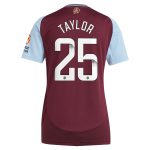 aston villa wsl adidas home shirt 2024-25 – womens with taylor 25 printing Collection | Authentic Aston Villa Shirts