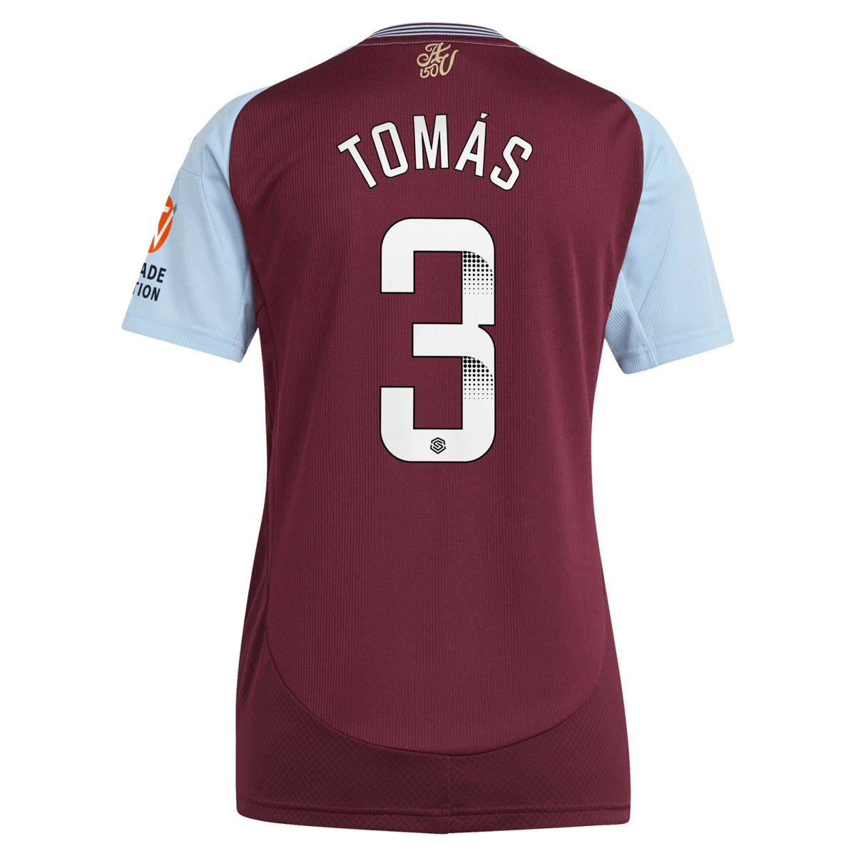 aston villa wsl adidas home shirt 2024-25 – womens with tomás 3 printing Collection | Authentic Aston Villa Shirts