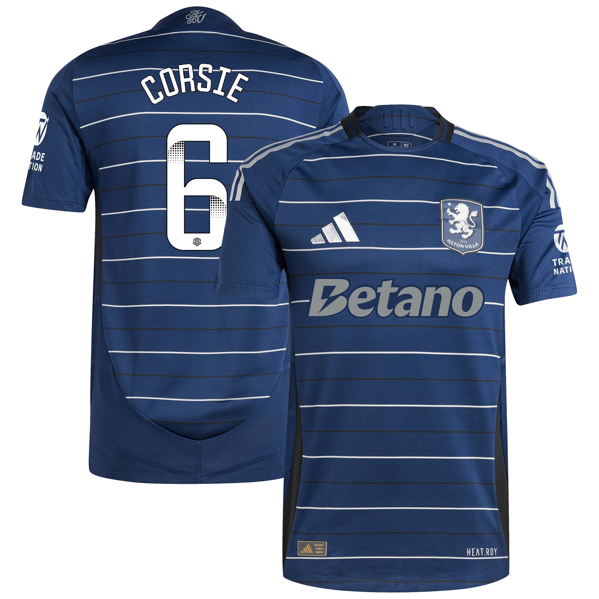 aston villa wsl adidas third authentic shirt 2024-25 with corsie 6 printing Collection | Authentic Aston Villa Shirts