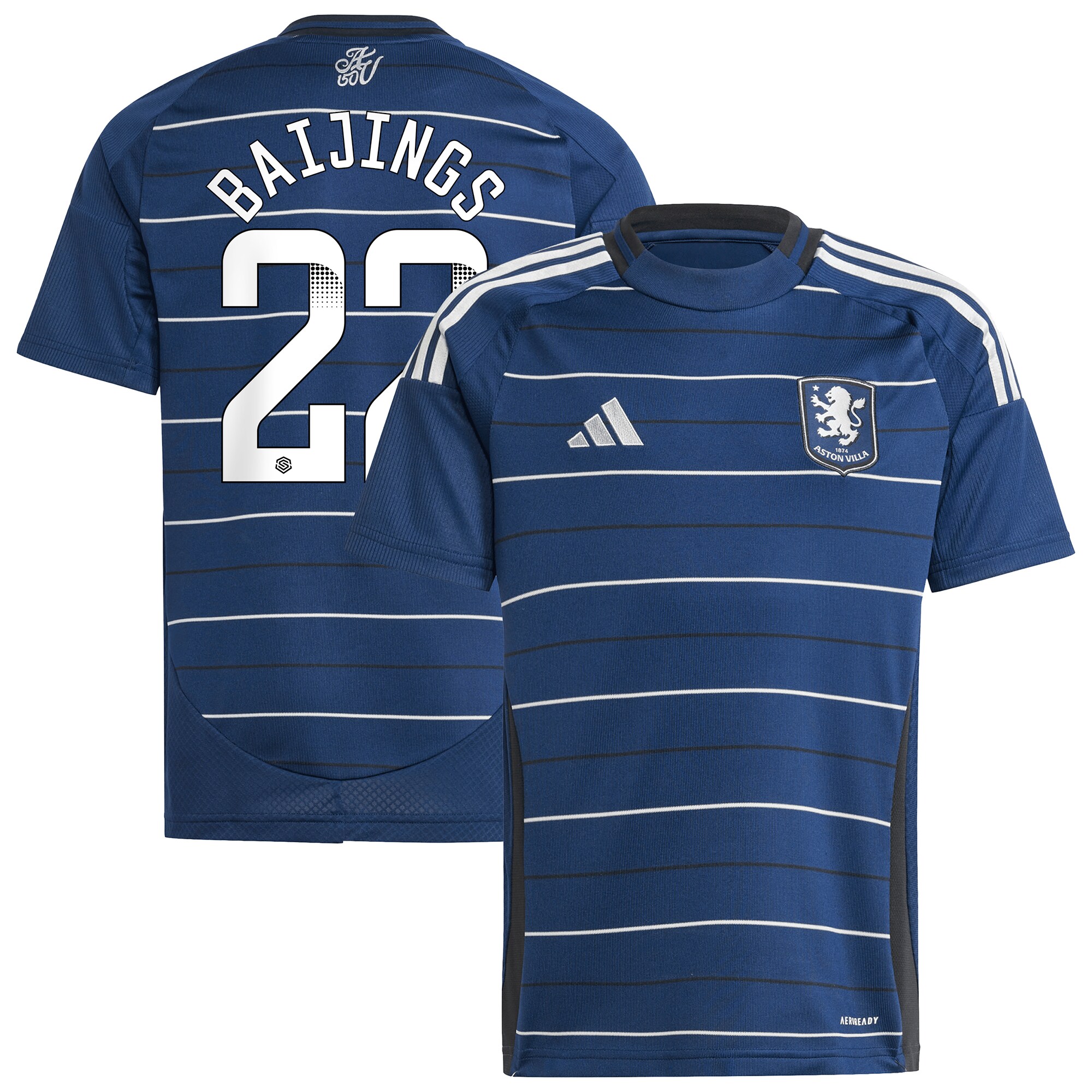 aston villa wsl adidas third shirt 2024-25 – kids with baijings 22 printing Collection | Authentic Aston Villa Shirts