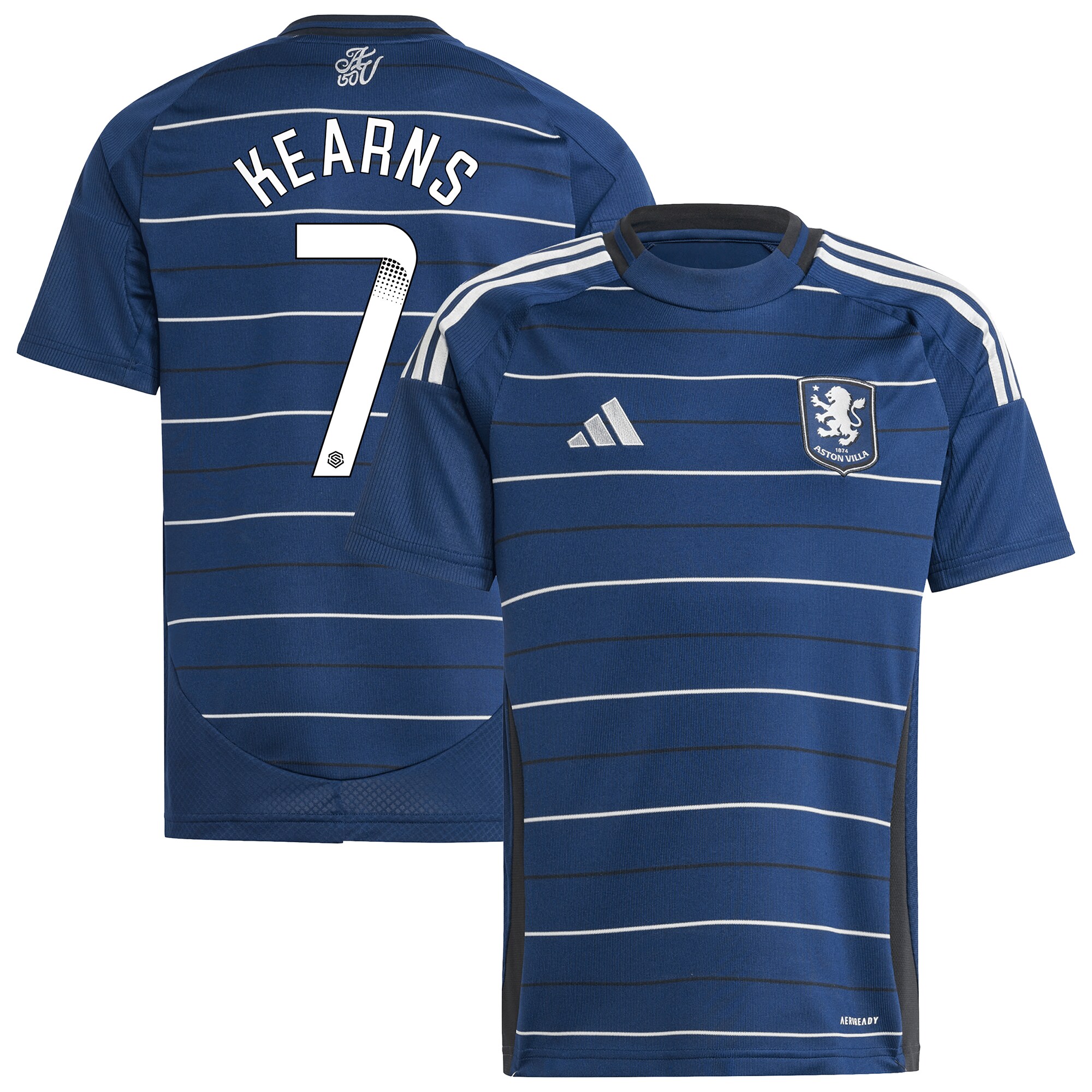 aston villa wsl adidas third shirt 2024-25 – kids with kearns 7 printing Collection | Authentic Aston Villa Shirts