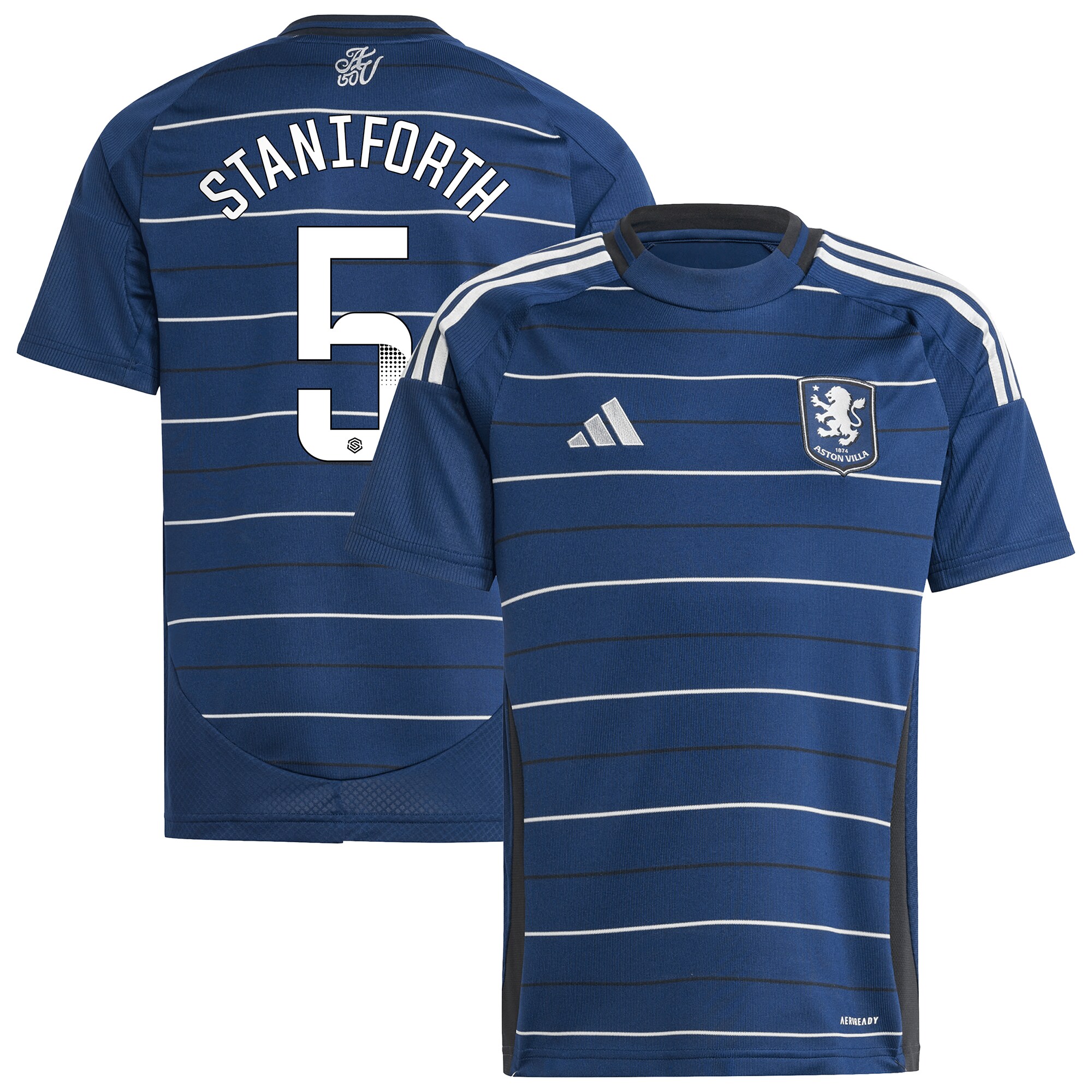 aston villa wsl adidas third shirt 2024-25 – kids with staniforth 5 printing Collection | Authentic Aston Villa Shirts