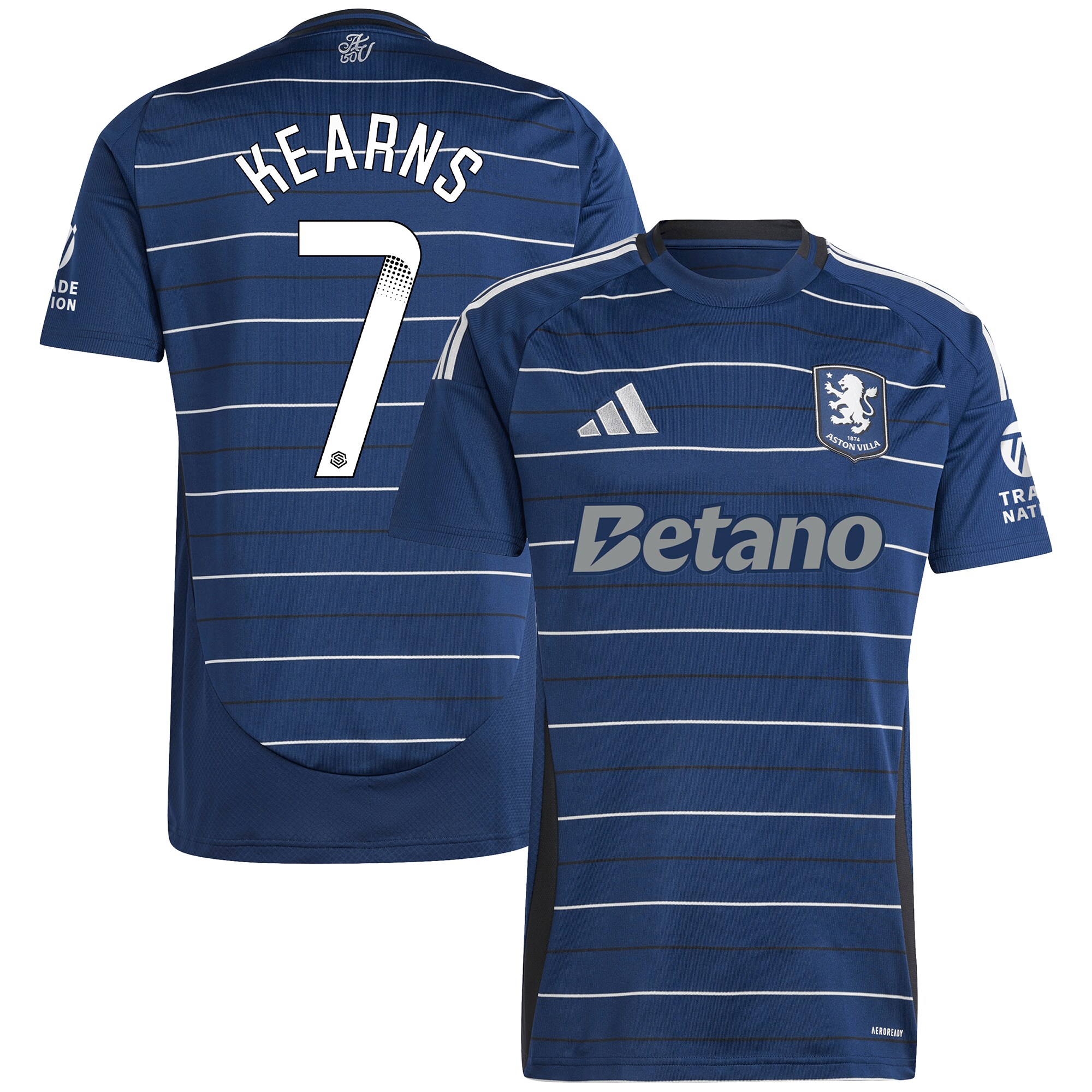 aston villa wsl adidas third shirt 2024-25 with kearns 7 printing Collection | Authentic Aston Villa Shirts