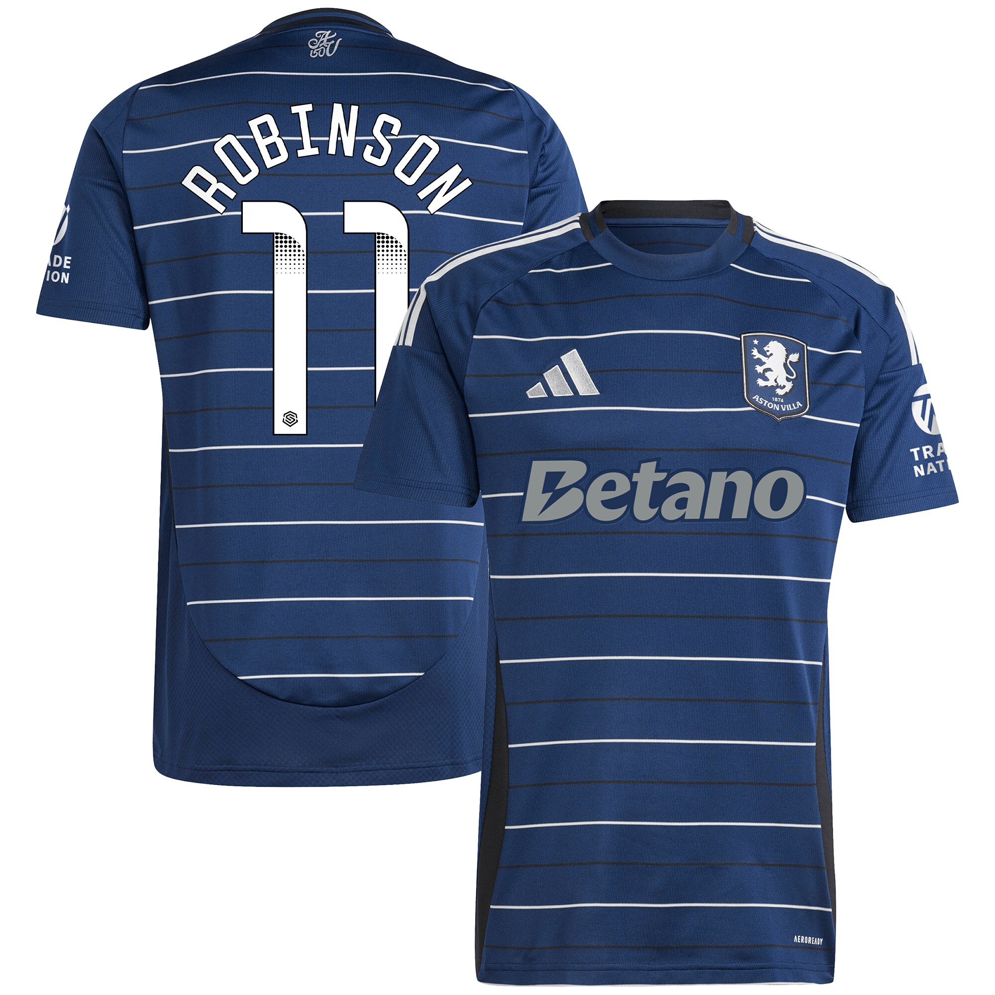 aston villa wsl adidas third shirt 2024-25 with robinson 11 printing Collection | Authentic Aston Villa Shirts