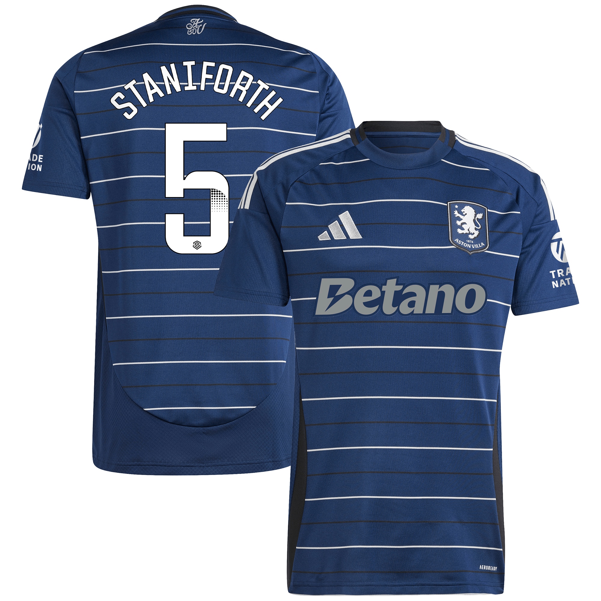 aston villa wsl adidas third shirt 2024-25 with staniforth 5 printing Collection | Authentic Aston Villa Shirts