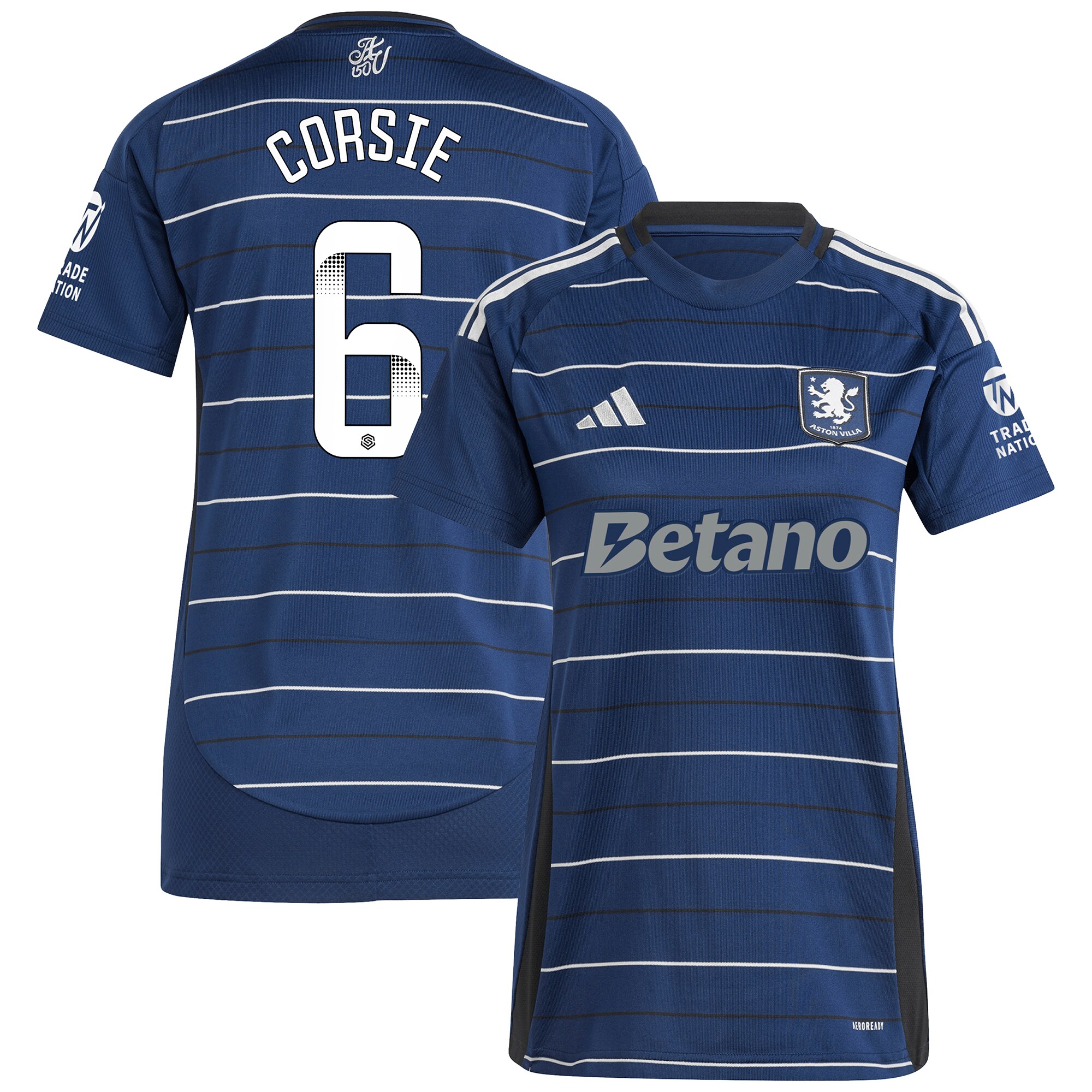 aston villa wsl adidas third shirt 2024-25 – womens with corsie 6 printing Collection | Authentic Aston Villa Shirts