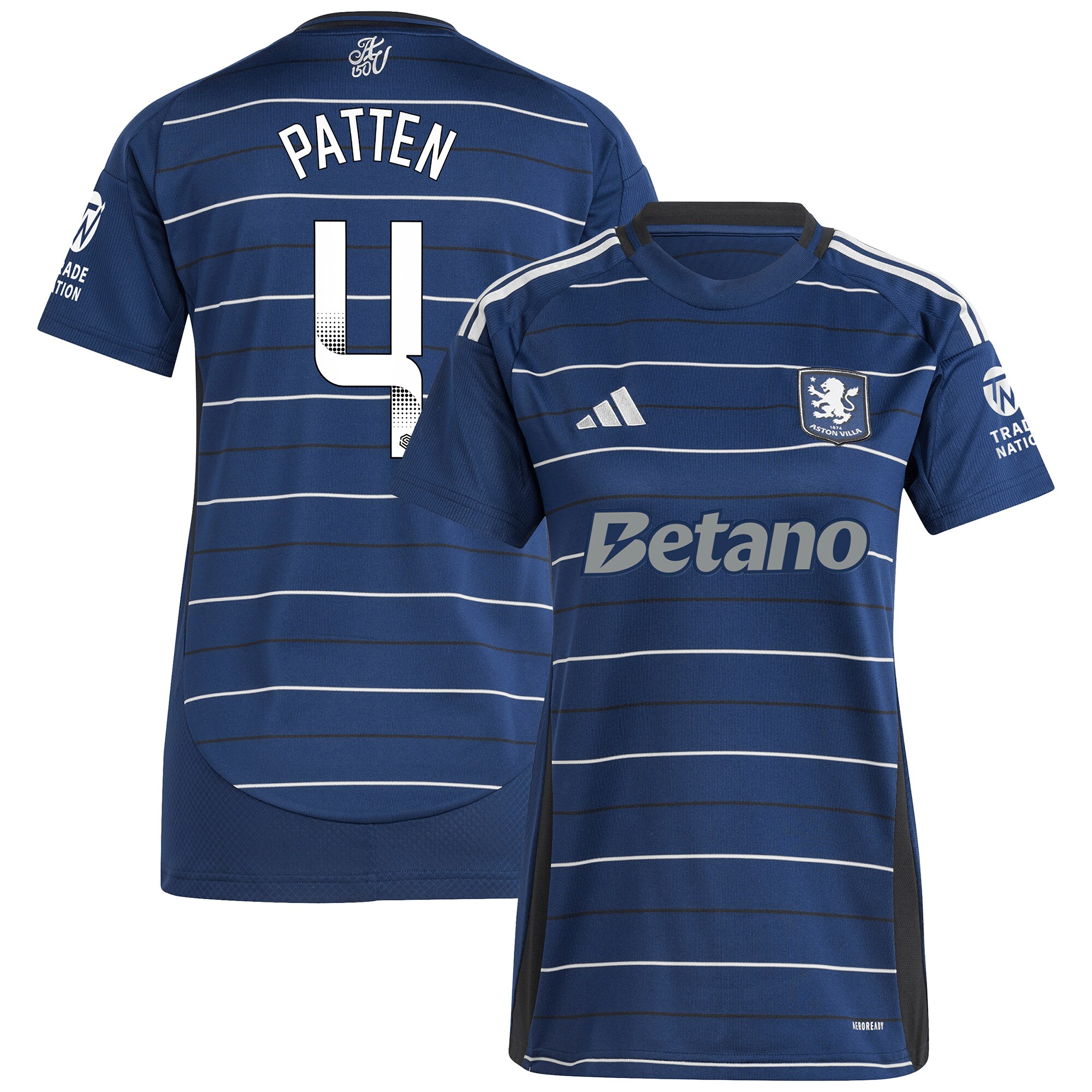 aston villa wsl adidas third shirt 2024-25 – womens with patten 4 printing Collection | Authentic Aston Villa Shirts