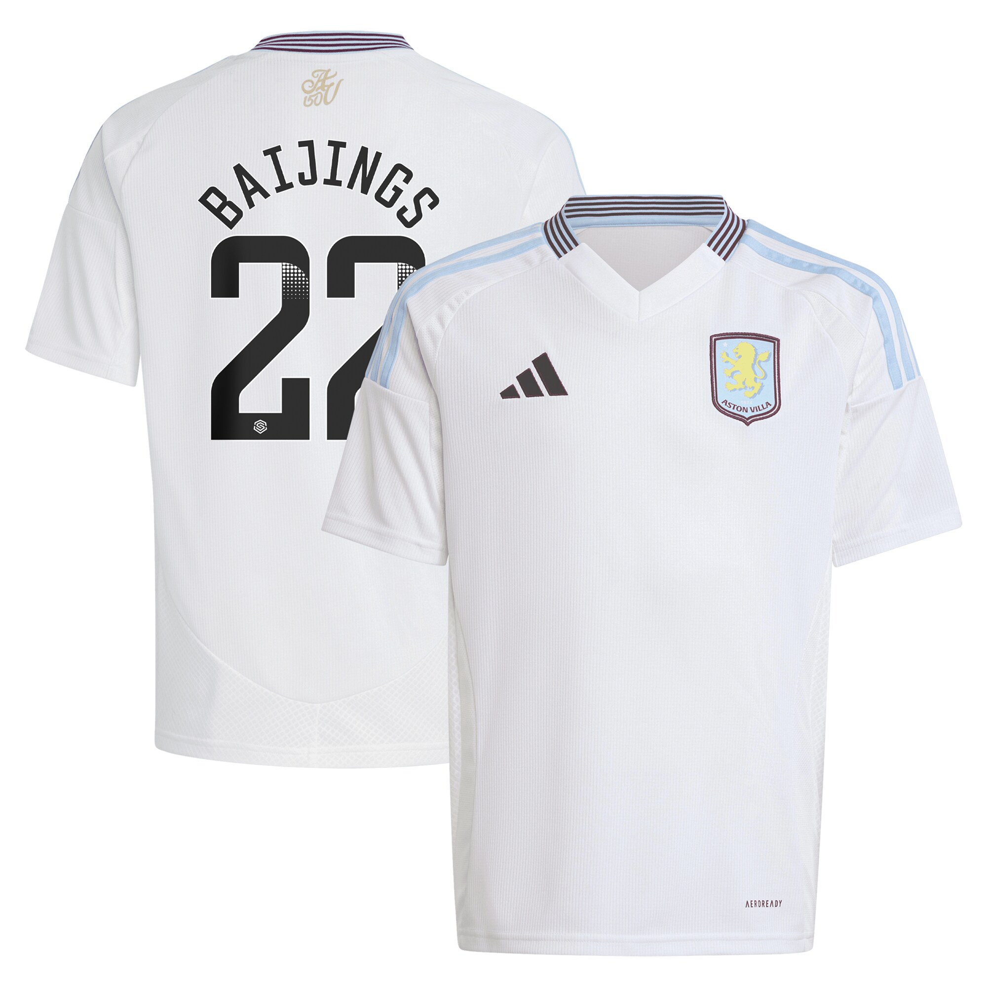 aston villa wsl away shirt 2024-25 – kids with baijings 22 printing Collection | Authentic Aston Villa Shirts