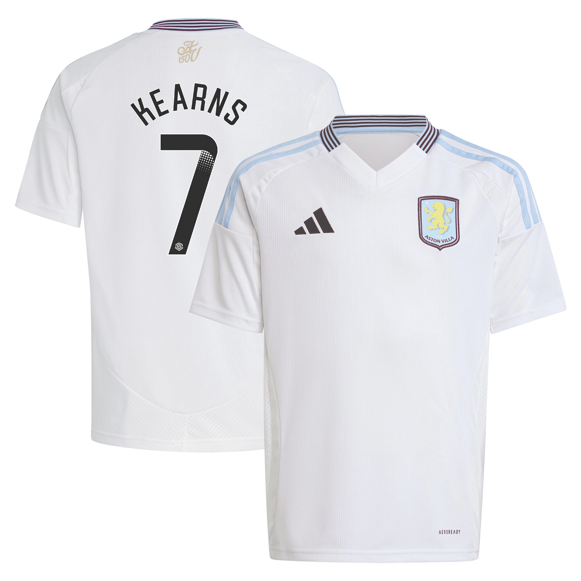 aston villa wsl away shirt 2024-25 – kids with kearns 7 printing Collection | Authentic Aston Villa Shirts