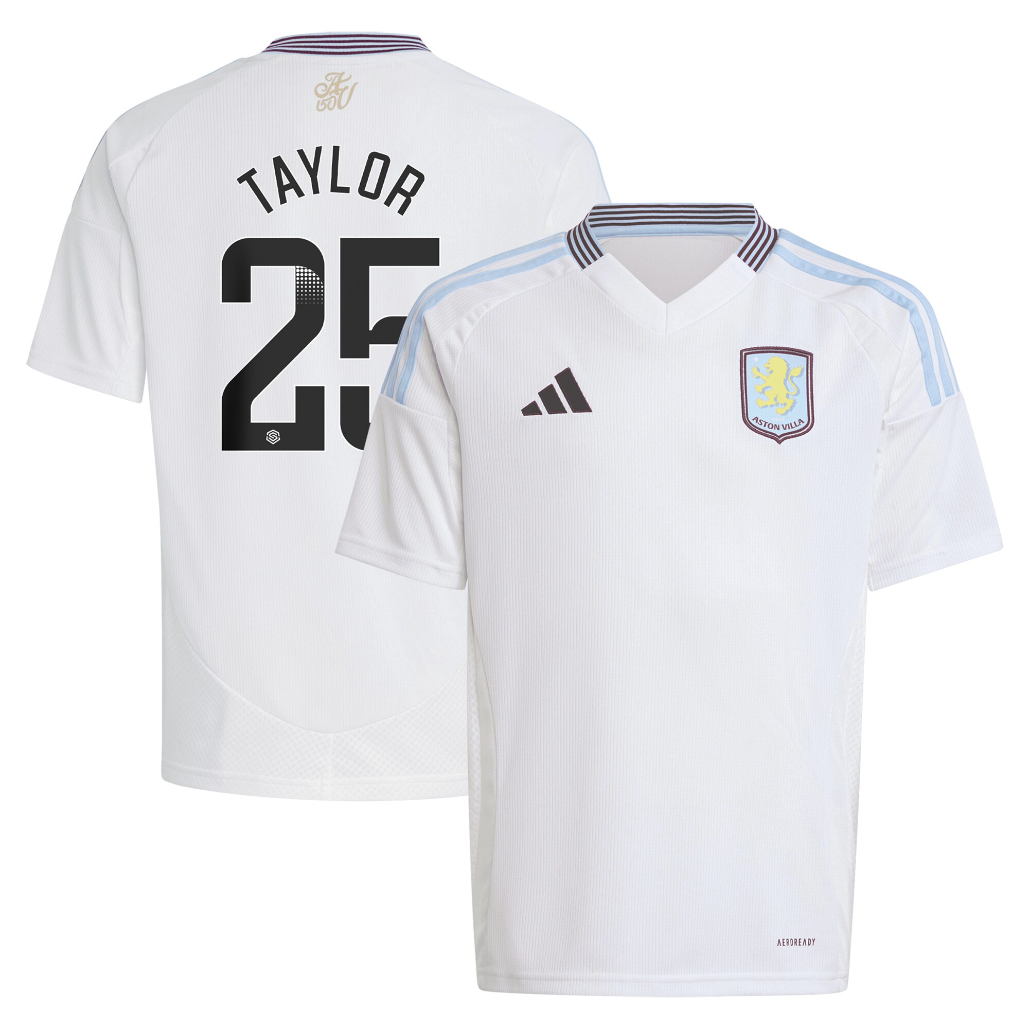 aston villa wsl away shirt 2024-25 – kids with taylor 25 printing Collection | Authentic Aston Villa Shirts