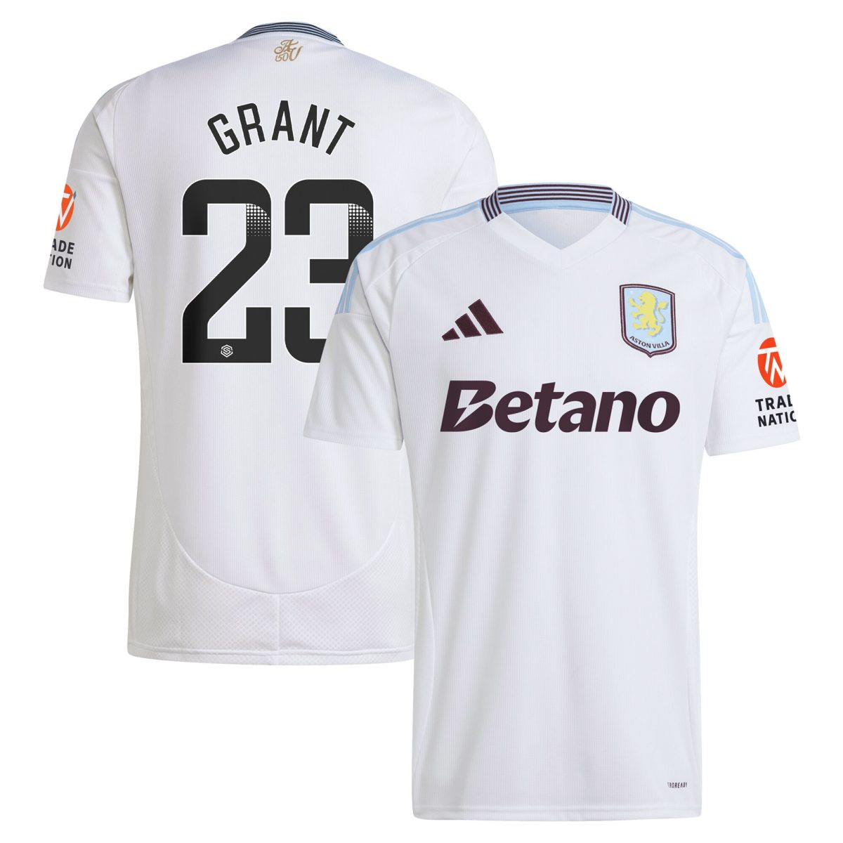aston villa wsl away shirt 2024-25 with grant 23 printing Collection | Authentic Aston Villa Shirts
