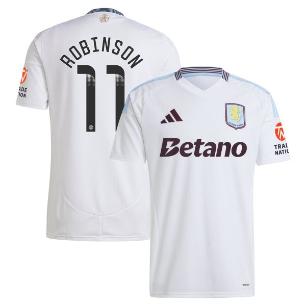 aston villa wsl away shirt 2024-25 with robinson 11 printing Collection | Authentic Aston Villa Shirts