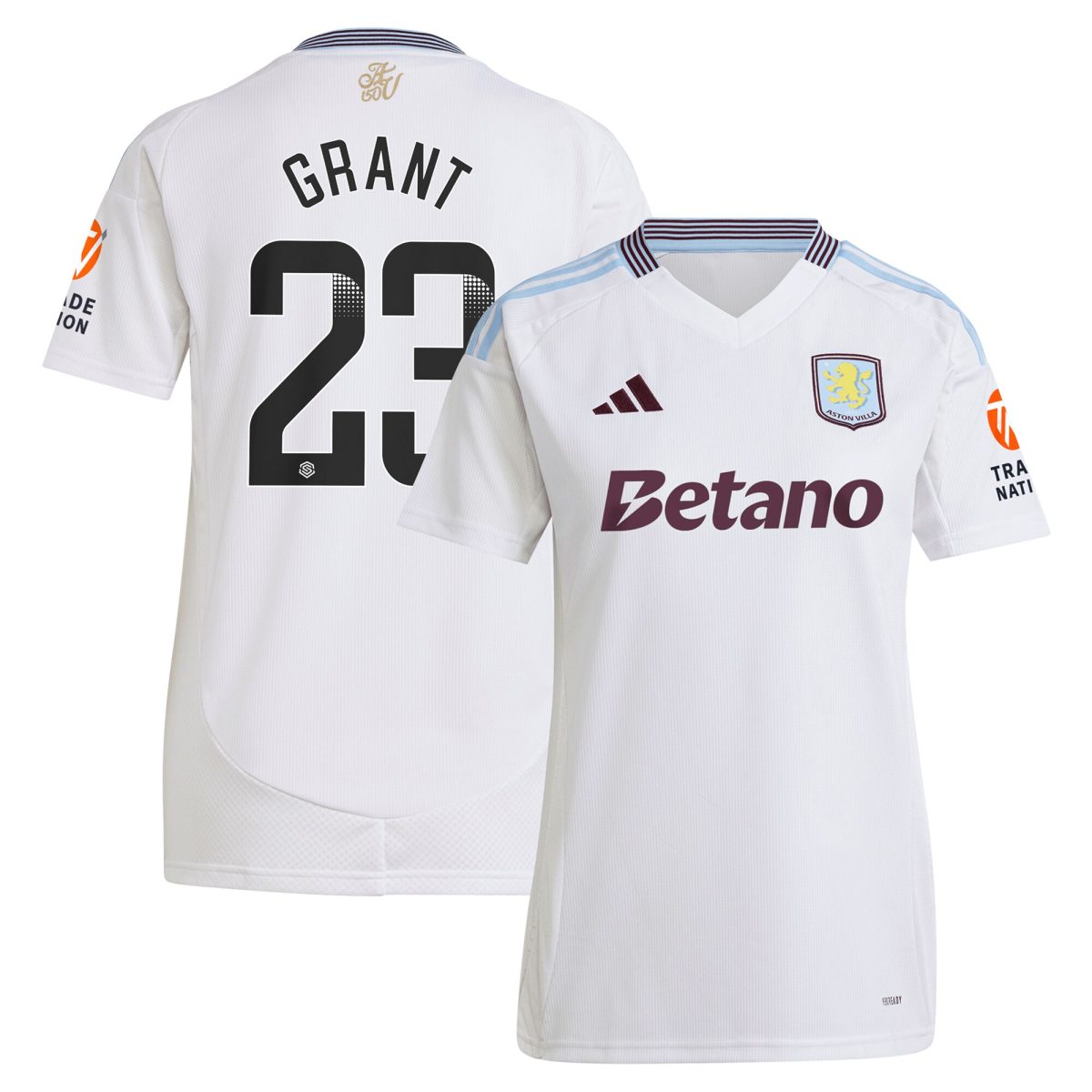 aston villa wsl away shirt 2024-25 – womens with grant 23 printing Collection | Authentic Aston Villa Shirts