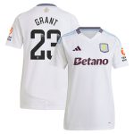 aston villa wsl away shirt 2024-25 – womens with grant 23 printing Collection | Authentic Aston Villa Shirts