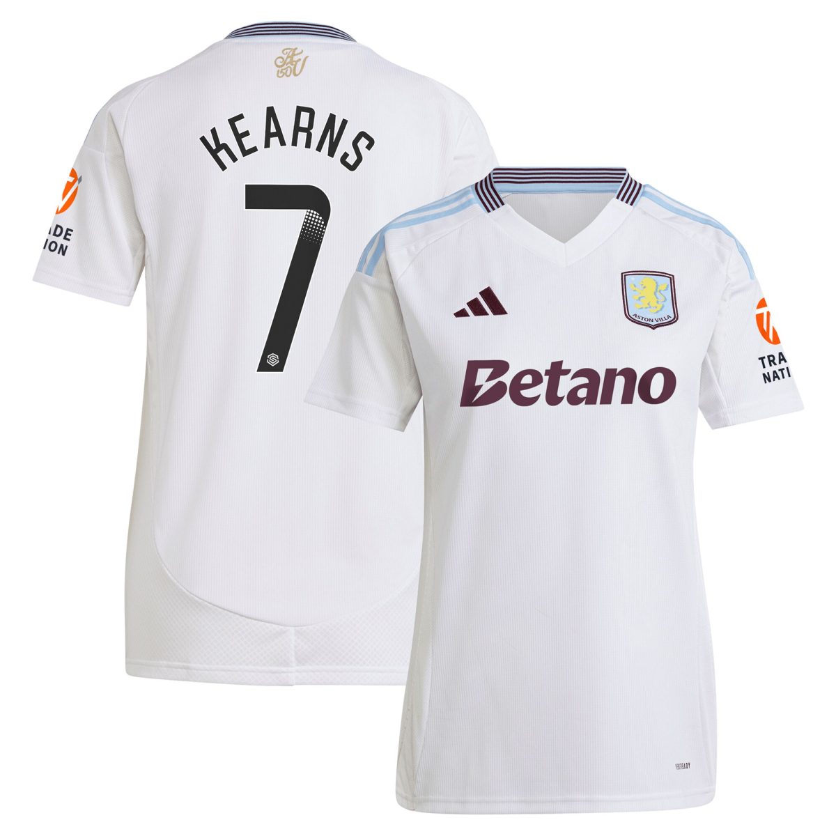 aston villa wsl away shirt 2024-25 – womens with kearns 7 printing Collection | Authentic Aston Villa Shirts