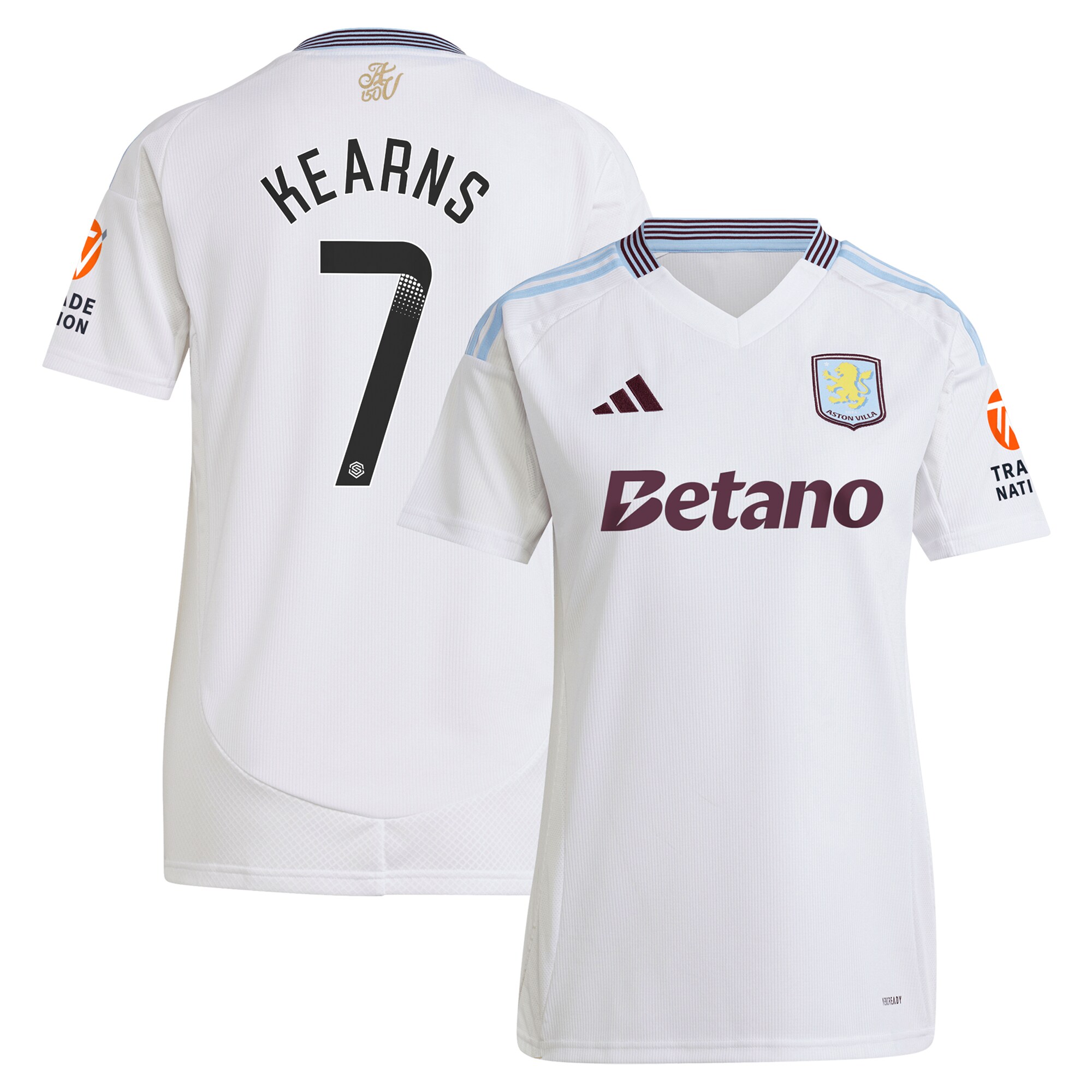 aston villa wsl away shirt 2024-25 – womens with kearns 7 printing Collection | Authentic Aston Villa Shirts