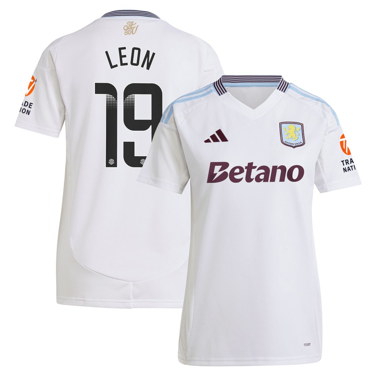 aston villa wsl away shirt 2024-25 – womens with leon 19 printing Collection | Authentic Aston Villa Shirts