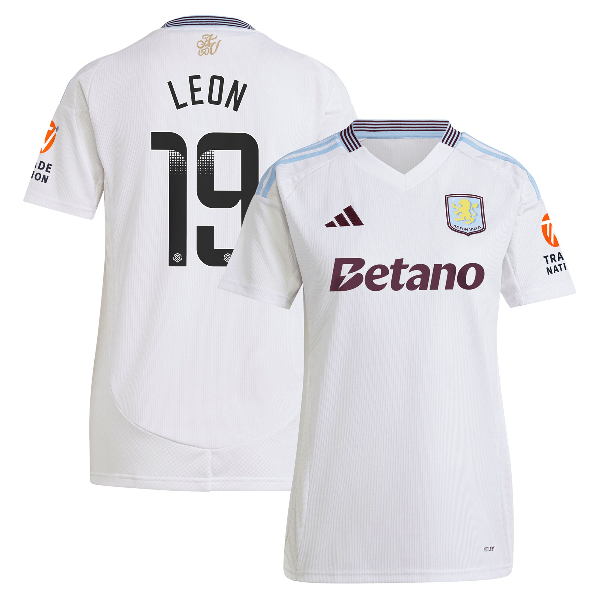 aston villa wsl away shirt 2024-25 – womens with leon 19 printing Collection | Authentic Aston Villa Shirts