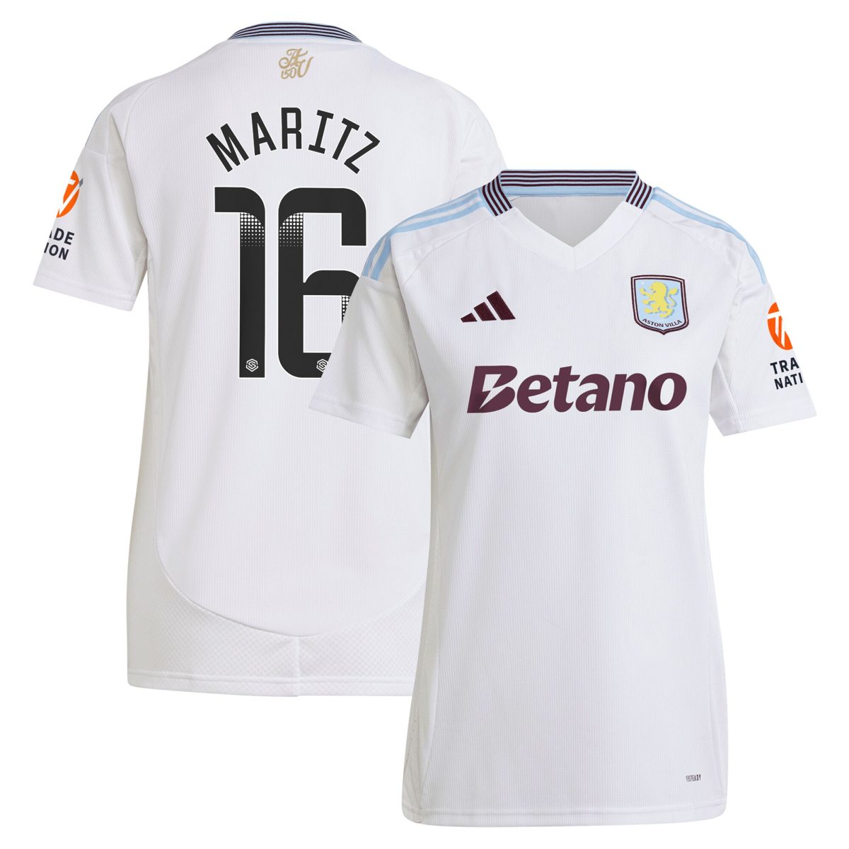 aston villa wsl away shirt 2024-25 – womens with maritz 16 printing Collection | Authentic Aston Villa Shirts