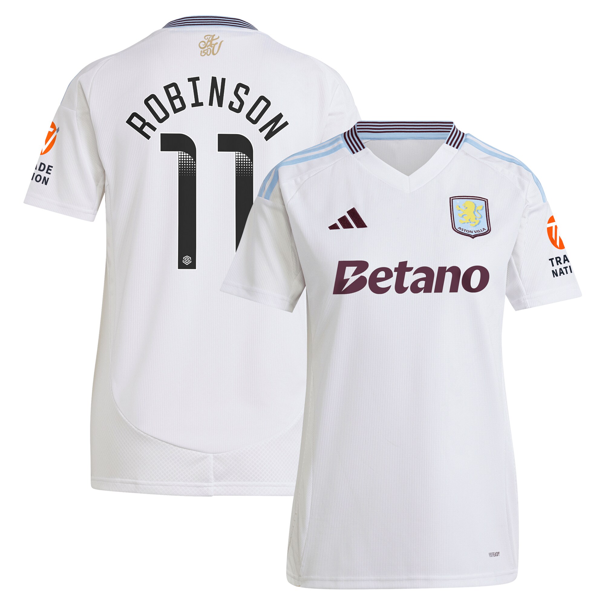aston villa wsl away shirt 2024-25 – womens with robinson 11 printing Collection | Authentic Aston Villa Shirts